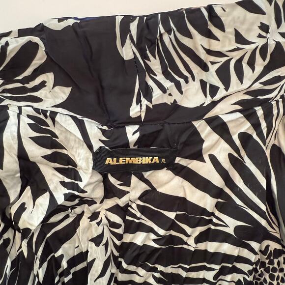 Alembika Amethyst Crinkle Kimono Jacket Black Multicolor XL - Picture 11 of 13